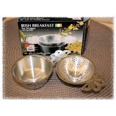 SUMMER SPECIAL - Irish Breakfast Tea Strainer with Drip Bowl